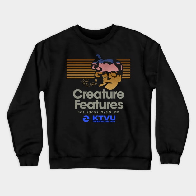 Creature Features w/ Bob Wilkins Crewneck Sweatshirt by darklordpug